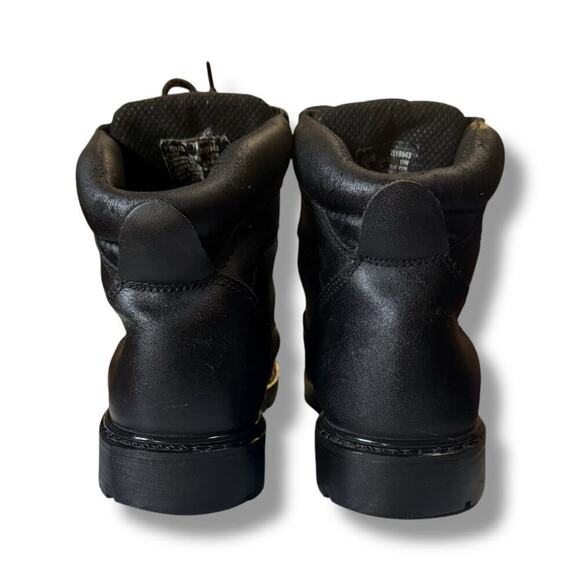 Brahma Boots Steel Toe Work Boots Mens Black Leather Lug Sole Size 11W - Picture 4 of 8